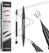 Microblading Eyebrow Pencil,2-in-1 Dual-Ended Eyebrow Pen with 2 Tip brow pen and Precise Brush-Tip