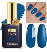 YTD Likomey Gel Nail Polish,15ml Haze Blue Soak Off UV Nails Gel,Spring Summer Salon Home DIY Nai...