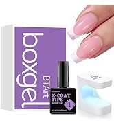 Btartboxnails Builder Gel and Mini Nail Lamp Set for French X-coat Tips 30+Days Long Lasting, Por...