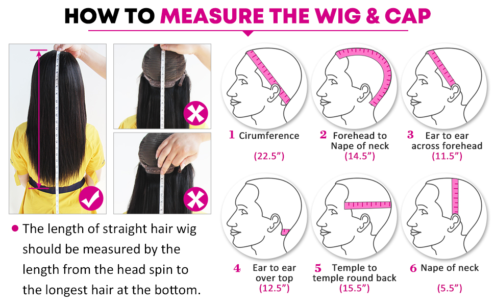 how to measure the wig and cap