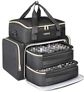 Extra Large Nail Polish Organizer Case Holds 96 to 100+ Bottles (15ml/0.5 fl.oz) Nail Lamp, Nail ...