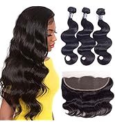 Amella Hair 8A Brazilian Body Wave Frontal Free Part(18 20 22+16 Frontal) 100% Unprocessed Brazil...