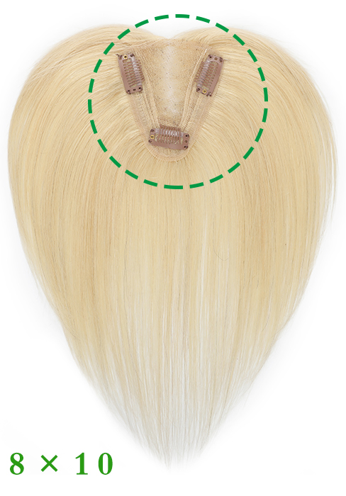 12 Inch Hair Toppers for Women Real Human Hair, 360° No Bangs Upgrade Lace Base Hand Hair-Tied 