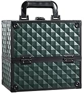FRENESSA Makeup Case Makeup Box Cosmetic Train Cases Portable Make Up Artist Travel Case Storage ...