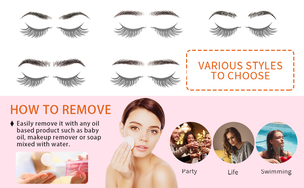 eyebrow tattoo sticker