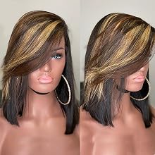 5X5 Pu Silk Base Fake Scalp lace closure bob straight wig