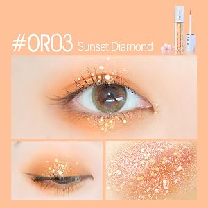 ZEESEA Glitter Galaxy Colored Liquid Eyeshadow, Dazzling Shimmer Eye Makeup, High Pigmented