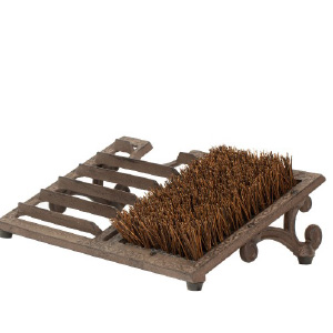 Heavy Duty Rustic Cast Iron Vintage Style Angled Shoe Bottom Dirt Cleaner/Outdoor Boot Scraper
