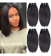 10A Brazilian Straight Hair Natural Color 4 Bundles Virgin Brazilian Hair Unprocessed Straight Ha...