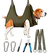 Kkiimatt Dog Grooming Hammock Harness for Medium-Large Size Dogs, Pet Grooming Hammock Dog Nail H...