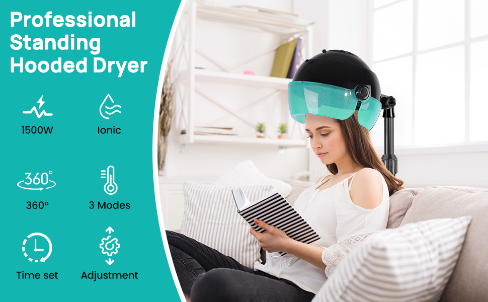 hooded hair dryer