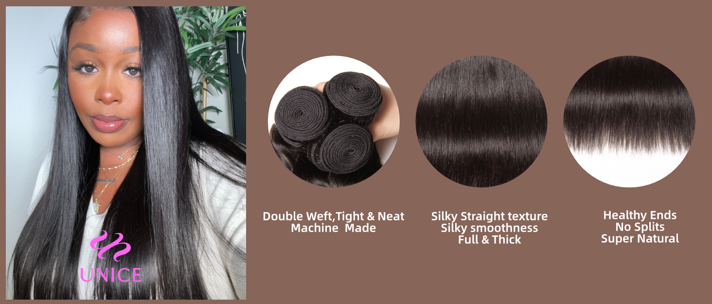 unice straight human hair bundles body wave jerry curly deep wave yaki straight