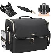 Professional Makeup Bag, Tattoo Case, Makeup Artist Bag Extra Large Capacity Cosmetic Train Case ...