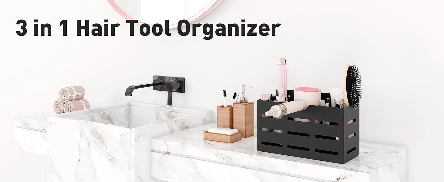Hair Dryer Holder,3 in 1 Hair Tool Organizer