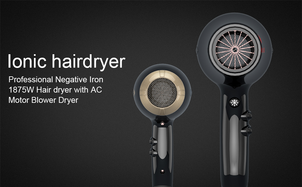 Pro 1875W Black Hair Dryer (Mid-size)