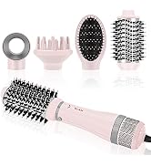 Hair Dryer Brush Set, IG INGLAM 4 in 1 Blowout Brush, Negative Ion Detachable Hair Dryer & Styler...