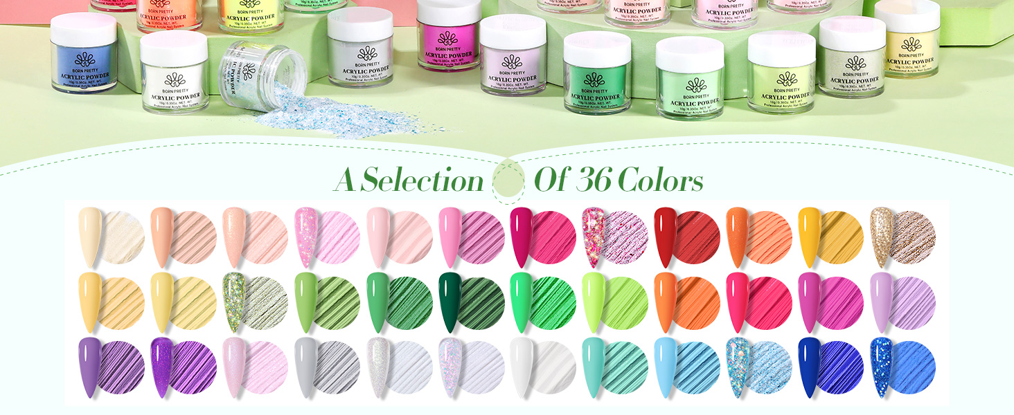 acylic powder set colors