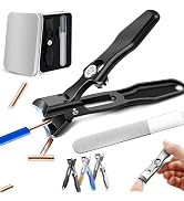 German Nail Clippers for Men, 2025 Upgraded Ultra Sharp Stainless Steel Nail Clippers for Thick N...