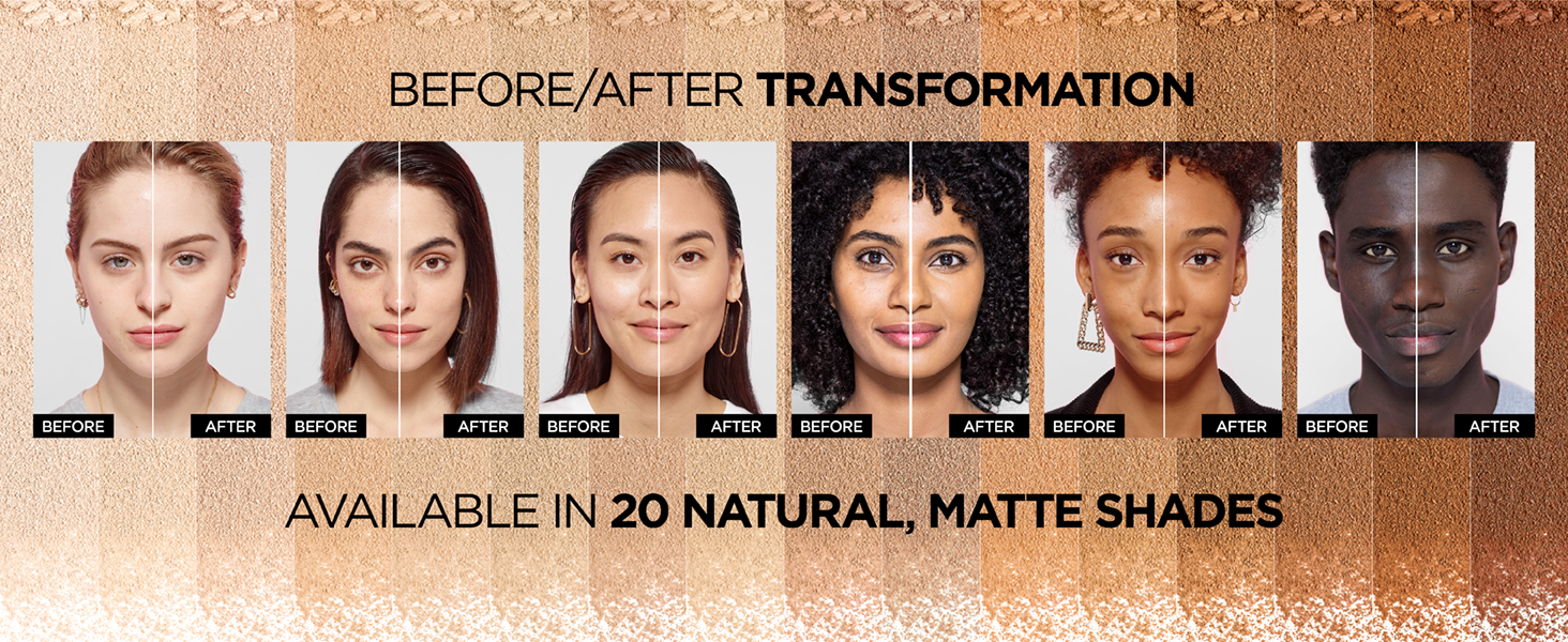 infallible fresh wear powder in a foundation available in 20 natural matte shades