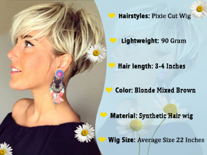 Pixie Cut Wigs with Bangs
