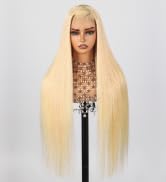 13x4 Ready to Go Glueless Wig 12A Blonde Lace Front Wigs Human Hair 210% Density 613 Straight Hair