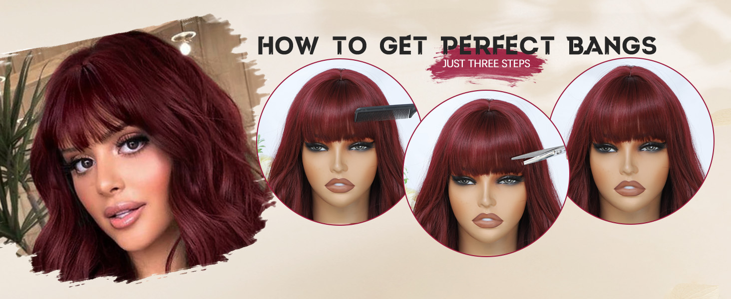 burgundy wig