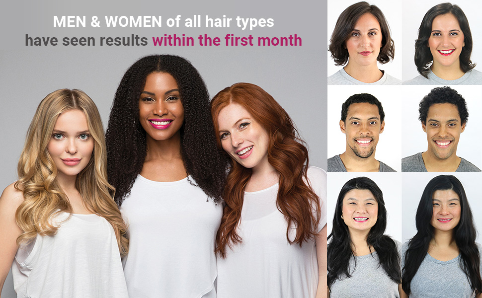 healthy hair men women straight curly short long frizzy kinky collagen biotin