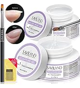 Saviland 2PCS Builder Nail Gel Kit - 1OZ Clear Sculpture & Builder Base Nail Gel Overlay Nail Ext...