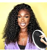 Srakuw Half Wig Human Hair 200 Density Water Wave Wear Go Glueless Wigs Human Hair with Drawstrin...
