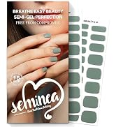 SEMINCA Semi Cured Gel Nail Strips(Cream Fog) Salon-Quality, Long Lasting, Easy to Apply & Remove...