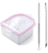 Nail Soaking Bowl, Soak Off Gel Polish Dip Powder Remover Manicure Bowl with Triangle Cuticle Pee...