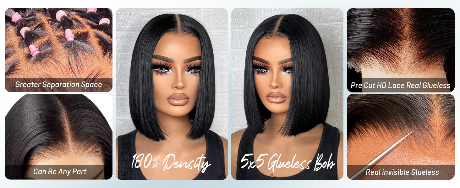 closure wigs human hair bob wig human hair wigs human hair glueless wear and go wig for halloween