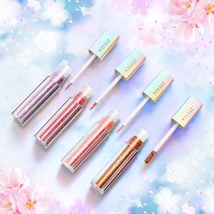 ZEESEA Glitter Galaxy Colored Liquid Eyeshadow, Dazzling Shimmer Eye Makeup, High Pigmented 