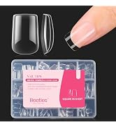 Beetles Gel Nail Tips XS Short Square Nail Tips, 12 Sizes 288 PCS Pre-Shaped Clear Full Cover Fal...