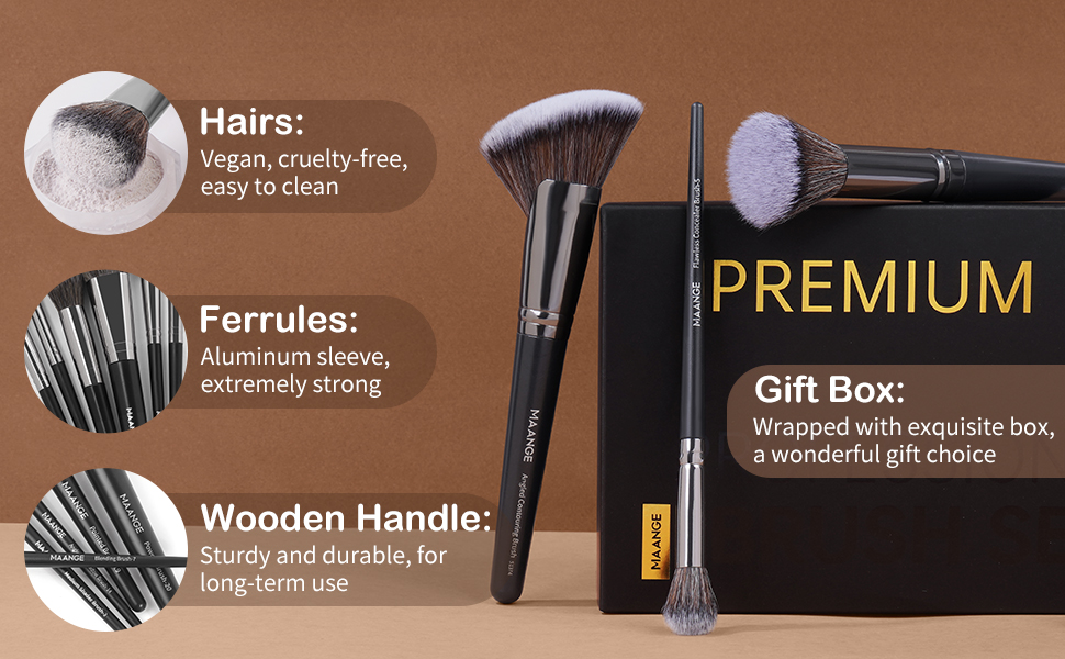 black makeup brushes