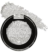 Afflano Silver Glitter Eyeshadow Palette Super Pigmented, Single Parkle Shimmer Silver Eyeshadow ...