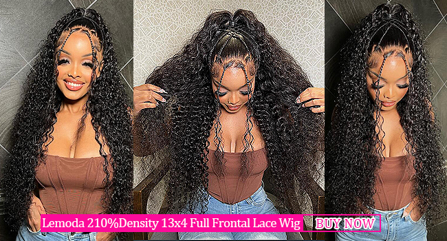 14x4 curly lace front wig human hair