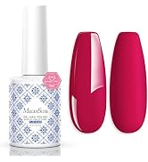 MelodySusie Fleurwee Plant Based Gel Nail Polish, Hema Free Raspberry Red Nail Polish, Soak Off U...
