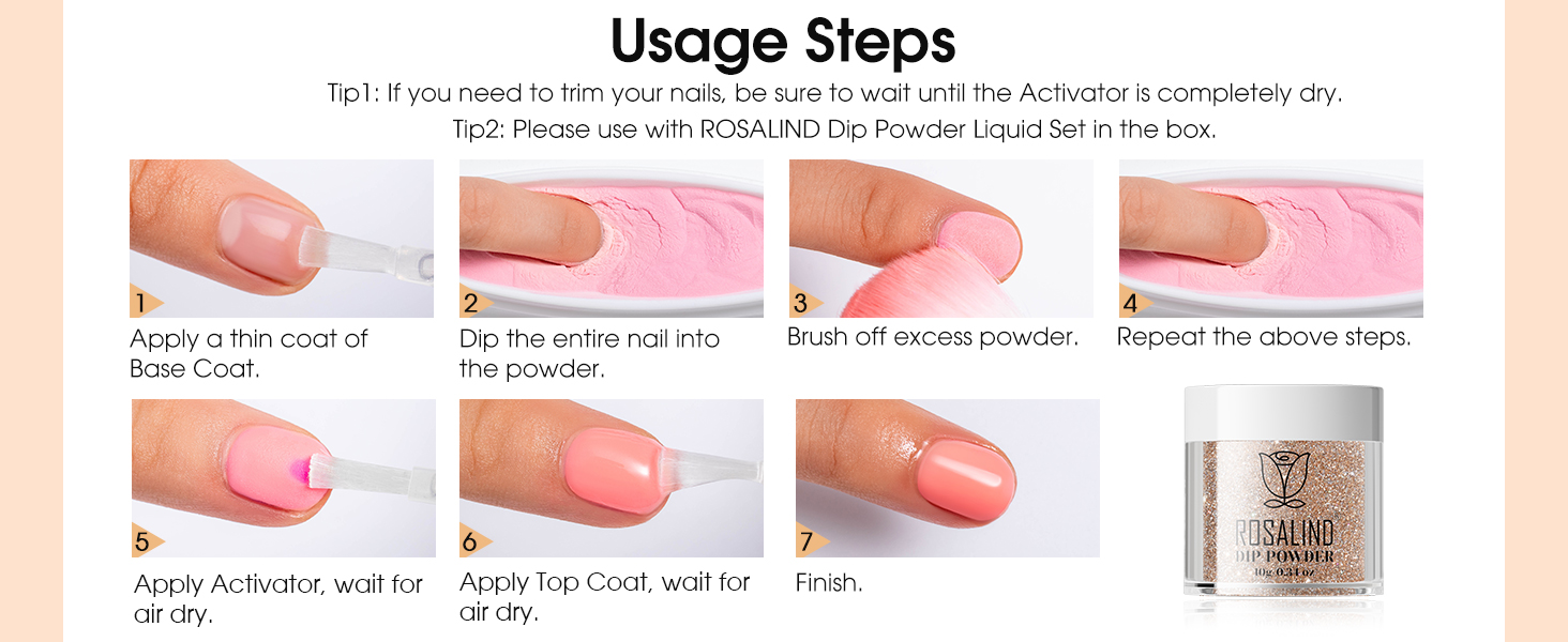 dipping powder liquid set