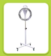 SalonPro Orbiting Halo Compact Infrared Hair Color Processor & Dryer w/Rolling Base (White)