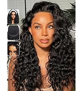 KLAIYI Water Wave 3 In 1 Flip Over 3/4 Half Wig Human Hair Curly Flip Over Seamless Blend Edges G...