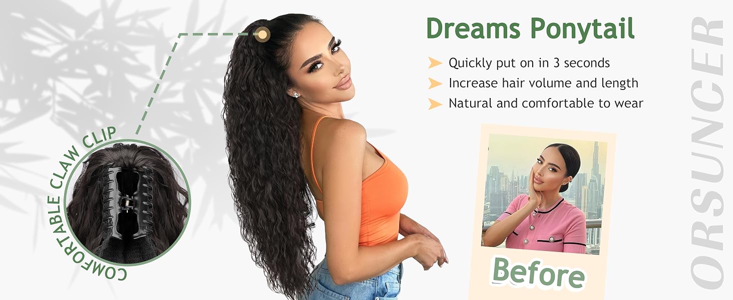ponytail extension clip on ponytails for women ponytail hair extensions