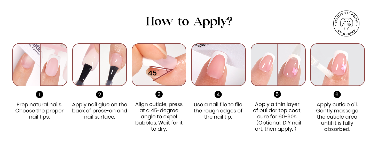 French Tip Press On Nails