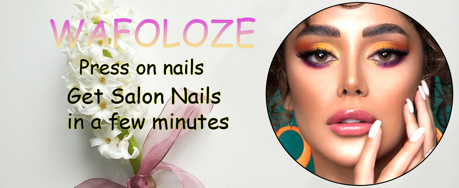 press on nails flower