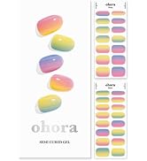 ohora Semi Cured Gel Nail Strips (N Pastel) - Works with Any UV Nail Lamps, Salon-Quality, Long L...