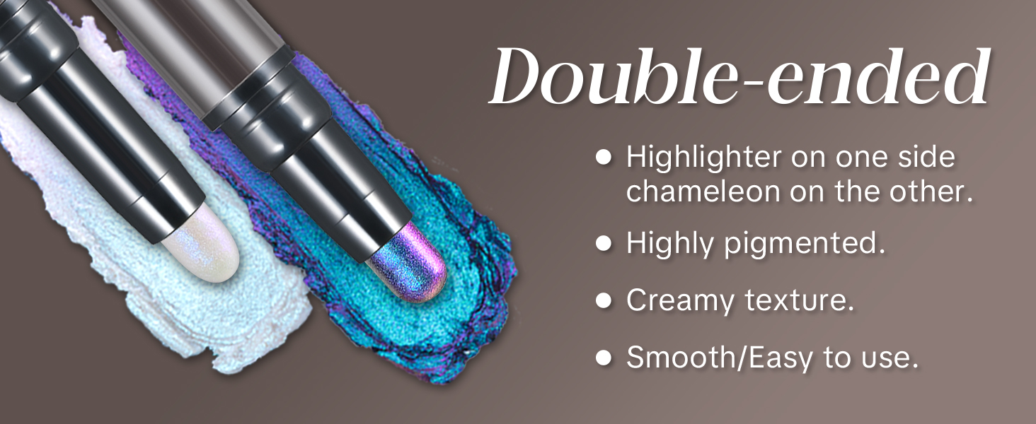 Multichrome glitter metallic eyeshadow stick