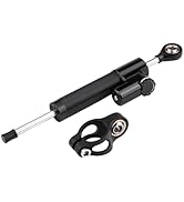 KIMISS Steering Damper With Bracket, Aluminum Universal Motorcycle Steering Damper Stabilizer Lin...