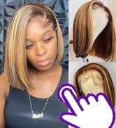 ombre brown and honey blonde 4/27 highlight lace front bob wig human hair 13x4 hd lace frontal wigs