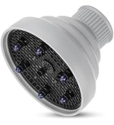 Segbeauty Collapsible Blow Dryer Diffuser, Travel Portable Hair Diffuser for Natural Curly Hair, ...
