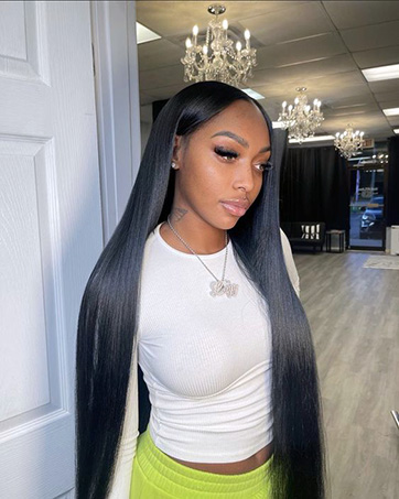 Frontal wigs human hair